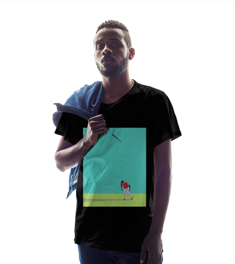 Minimalist Baseball Player Bat Flip Batter T-Shirt