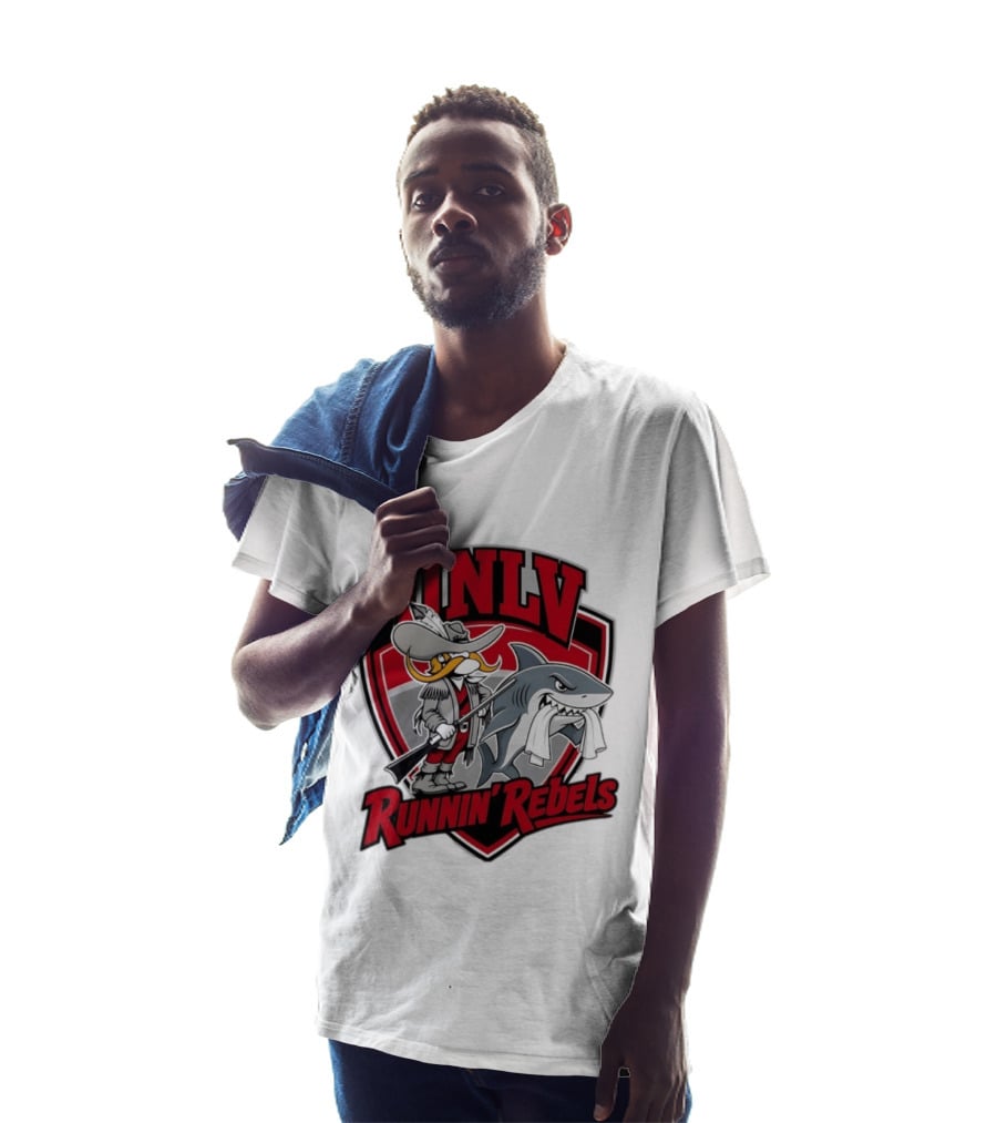 UNLV Runnin Rebels Mascot Shark And Gunslinger NCAA College Basketball T-Shirt