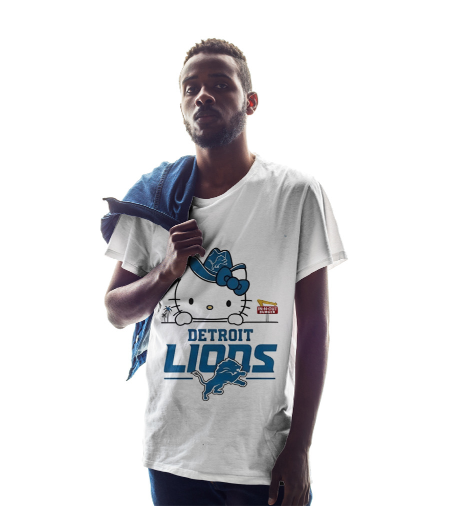 Detroit Lions Hello Kitty In N Out Burger T-Shirt