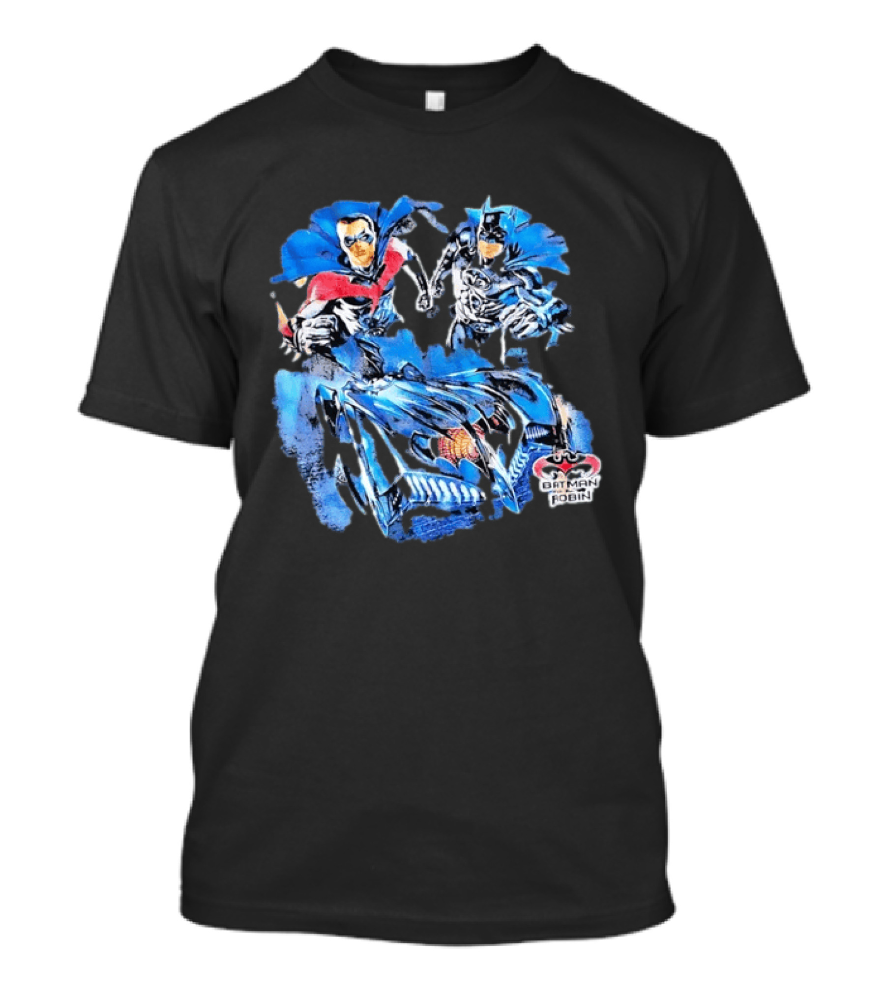 Batman Robin Dynamic Duo Batmobile DC Comics Adventure T-Shirt