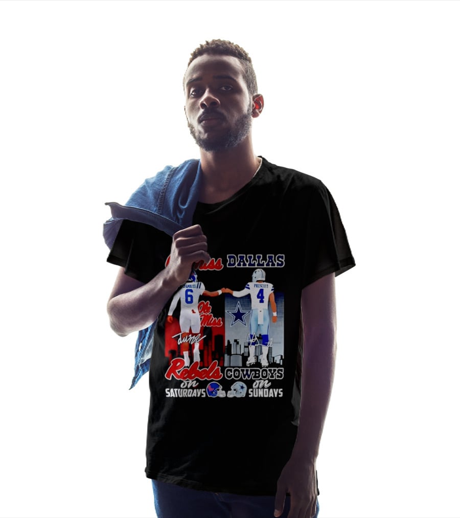 Ole Miss Rebels Chambliss Dallas Cowboys Prescott Saturdays Sundays T-Shirt