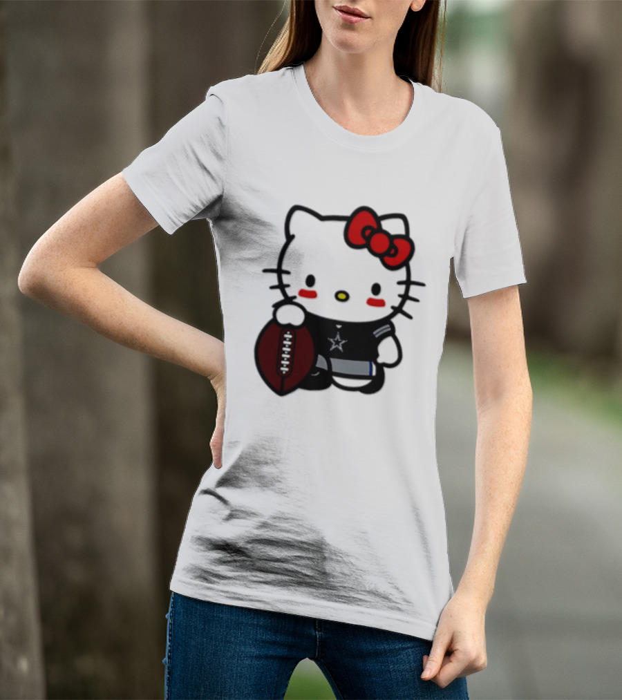 Hello Kitty Dallas Cowboys Football Fan T-Shirt