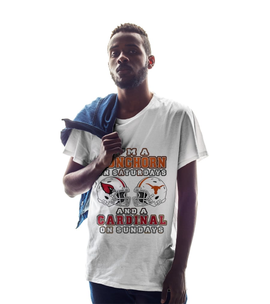 I'm A Longhorn On Saturdays And A Cardinal On Sundays Two Helmet 2026 T-Shirt