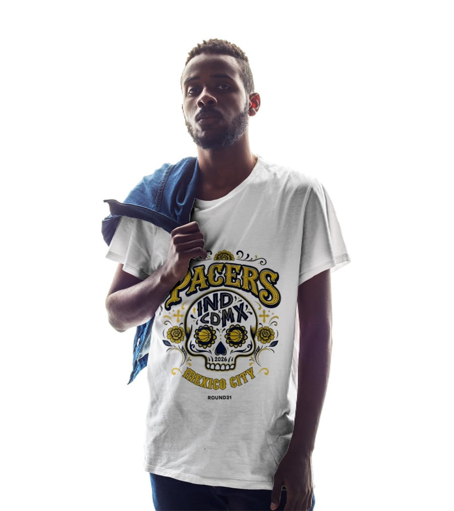 Pacers IND CDMX 2026 Mexico City Sugar Skull Round21 T-Shirt