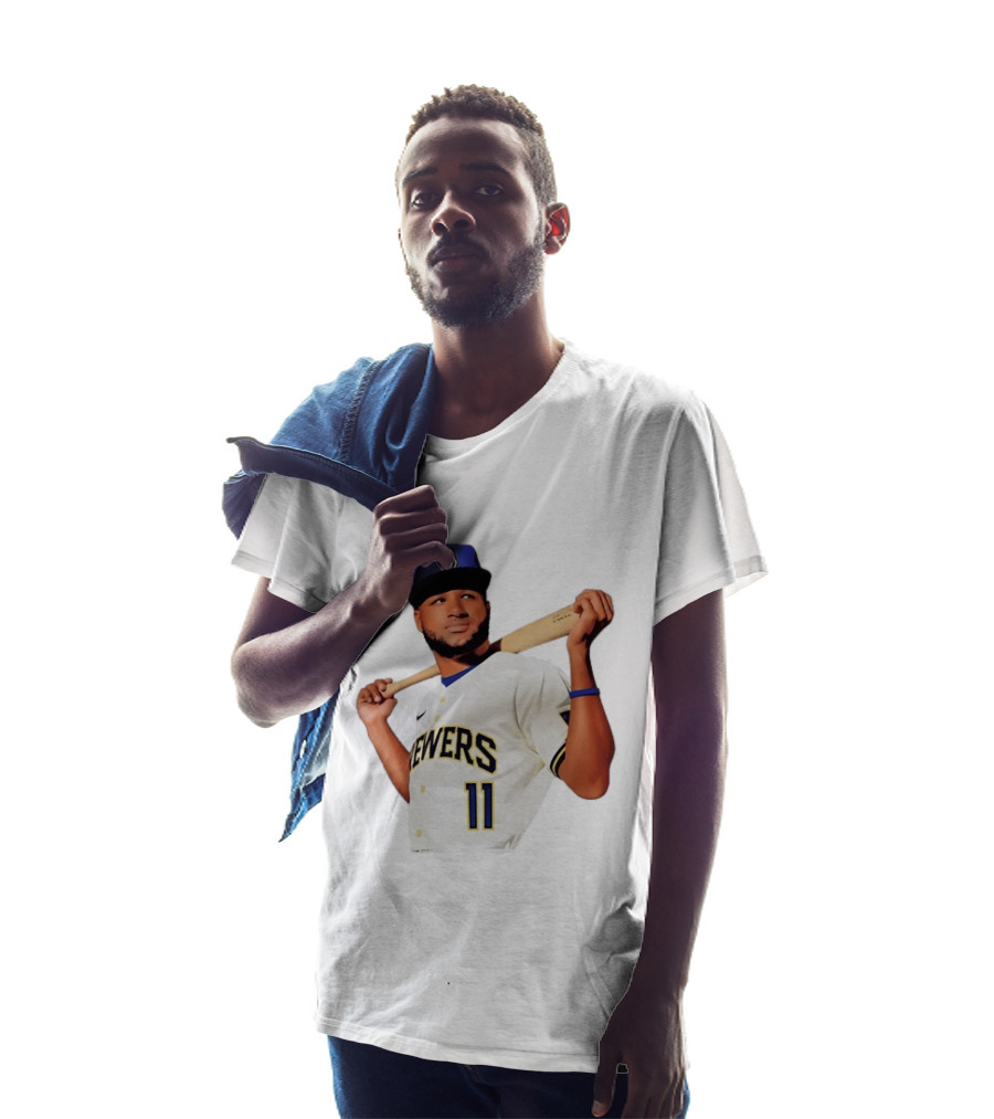 Manny Pina Milwaukee Brewers Number 11 Catcher MLB Baseball T-Shirt