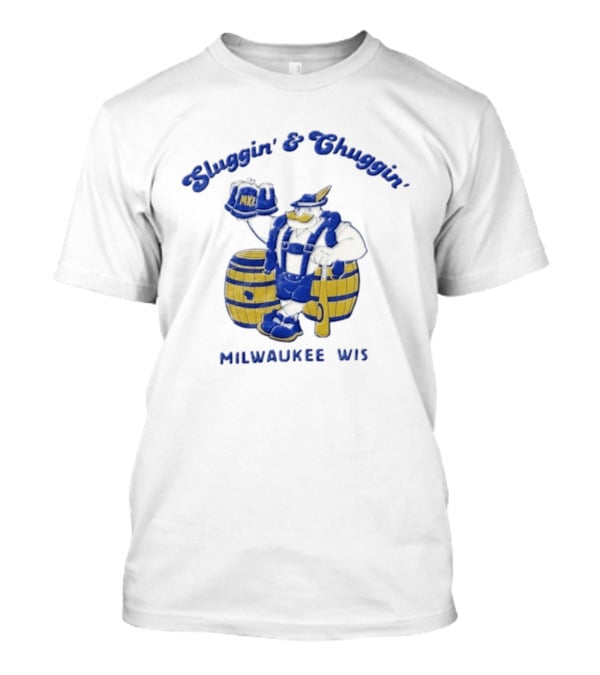 Milwaukee Sluggin' & Chuggin' MKE Beer Barrel Wisconsin T-Shirt