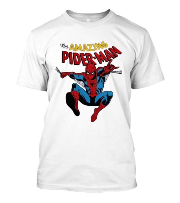 The Amazing Spider Man Marvel Superhero Classic Action Pose T-Shirt