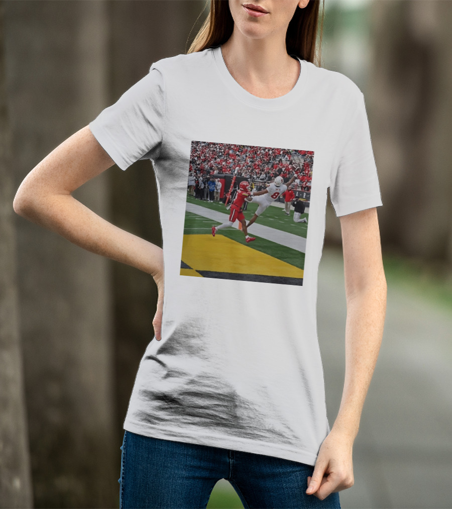 Smith Number 8 Stanford Cardinal Football Touchdown Catch Action T-Shirt