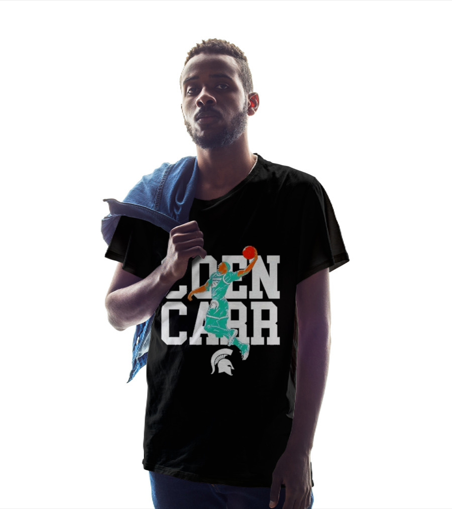 Coen Carr Michigan State Basketball Dunking Spartan T-Shirt