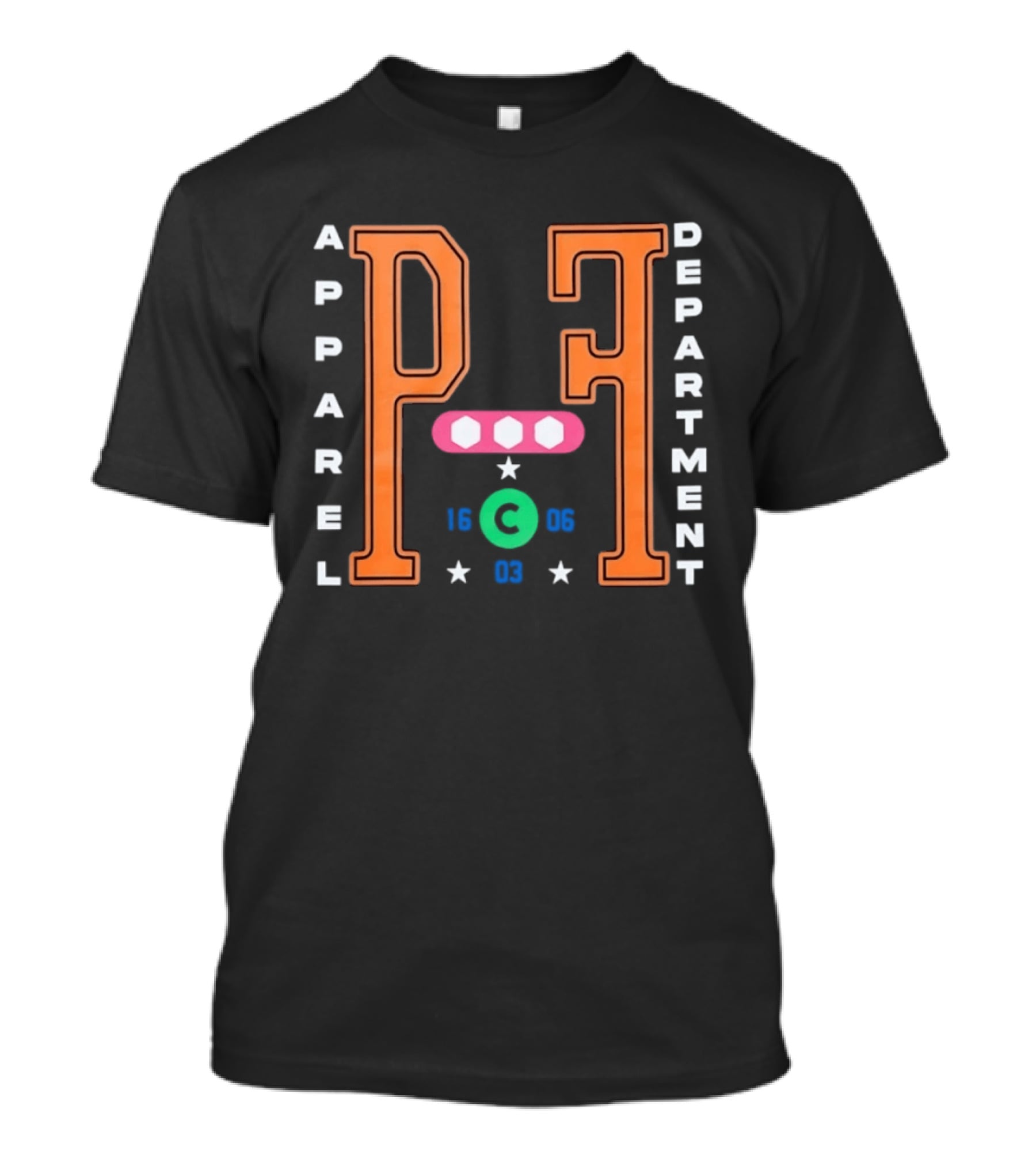 P F Apparel Department Numerical Streetwear Urban Fashion T-Shirt