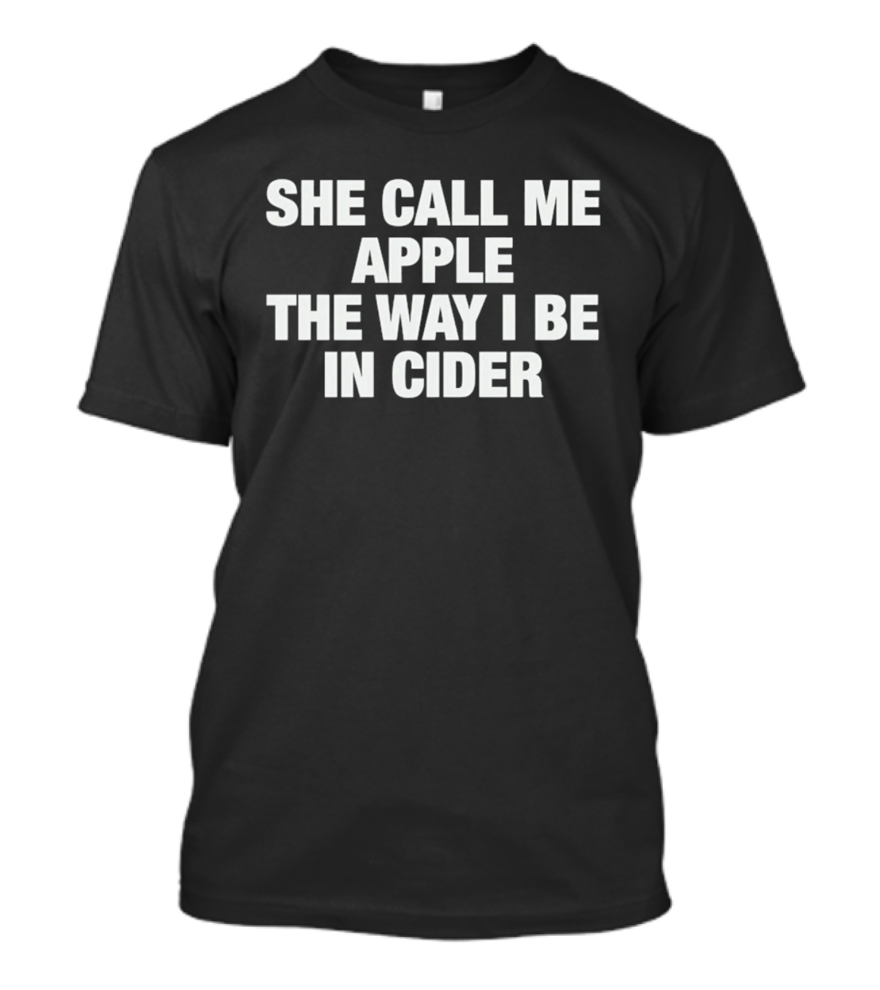 She Call Me Apple The Way I Be In Cider Fall Pun T-Shirt