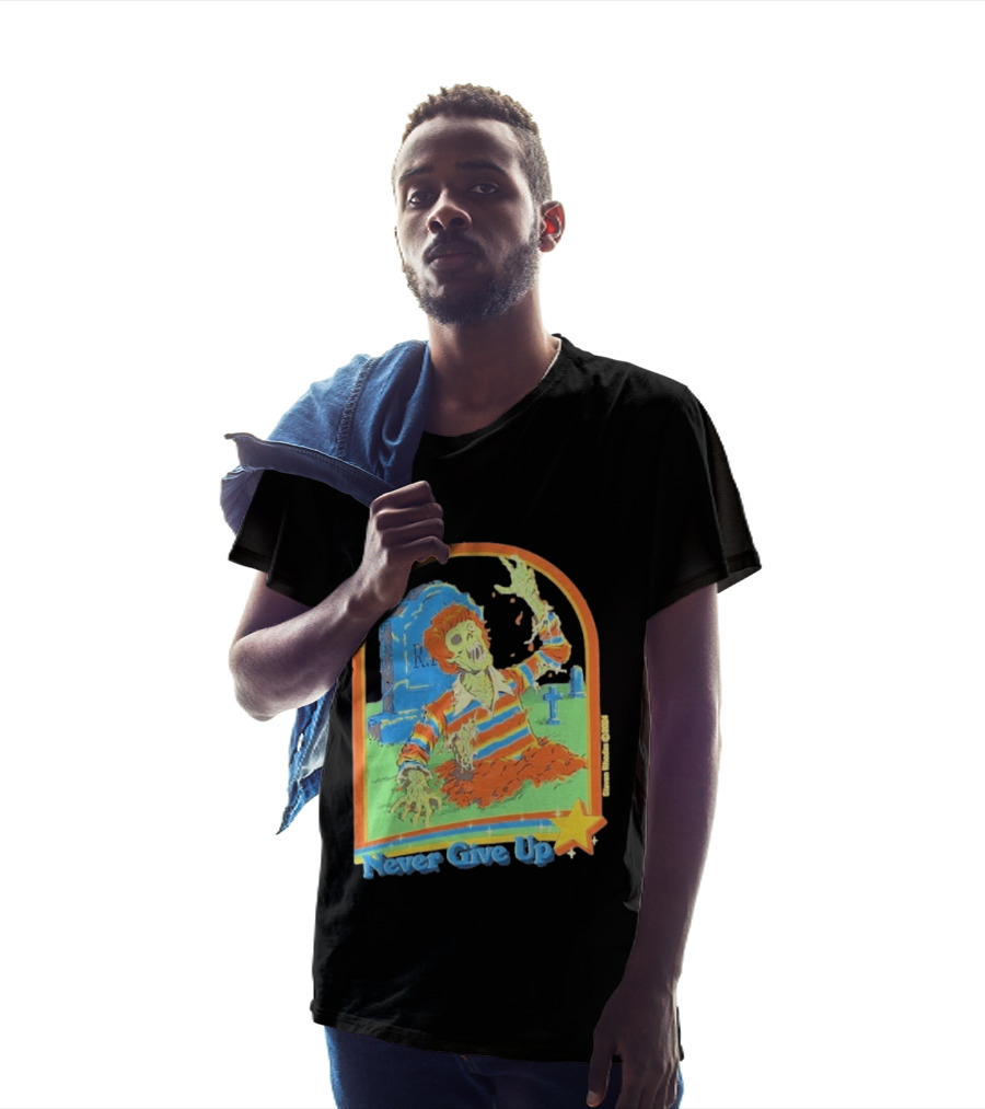 Steven Rhodes Zombie Rising Never Give Up Graveyard Scene 2026 T-Shirt