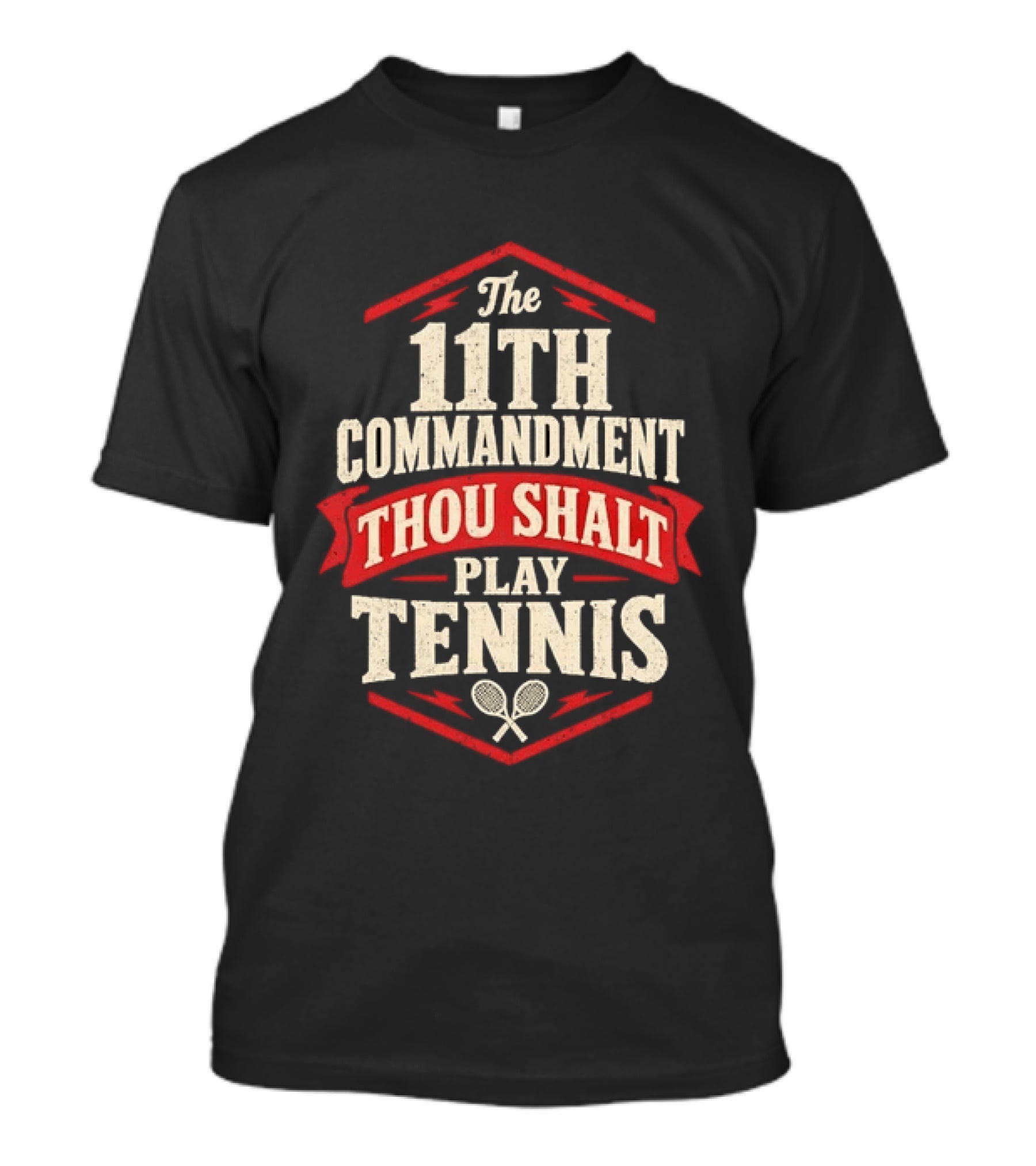 The 11th Commandment Thou Shalt Play Tennis T-Shirt
