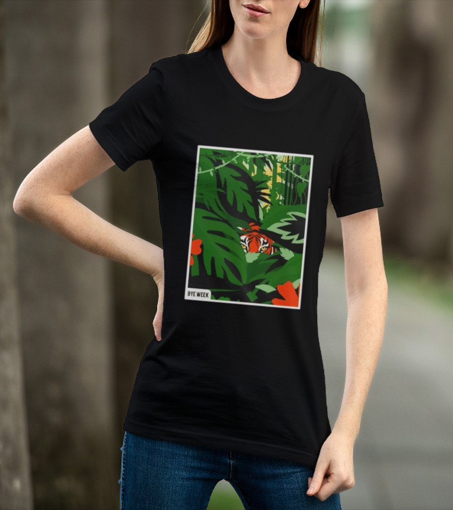 Tiger Bye Week Jungle Football Wildlife Adventure T-Shirt
