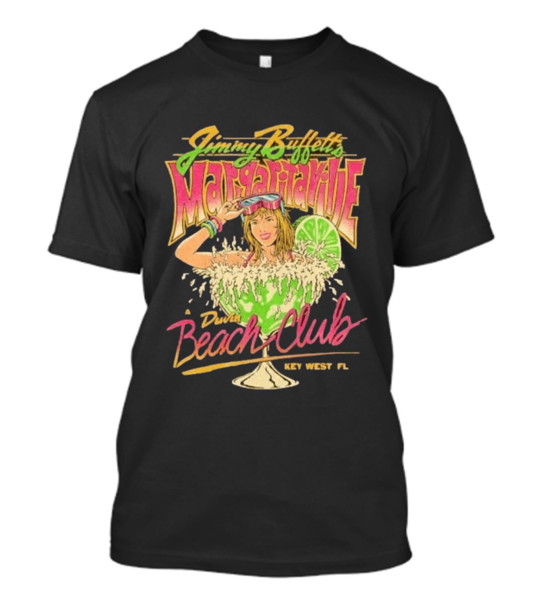 Jimmy Buffett Margaritaville Duvin Beach Club Key West FL Retro Vibes T-Shirt