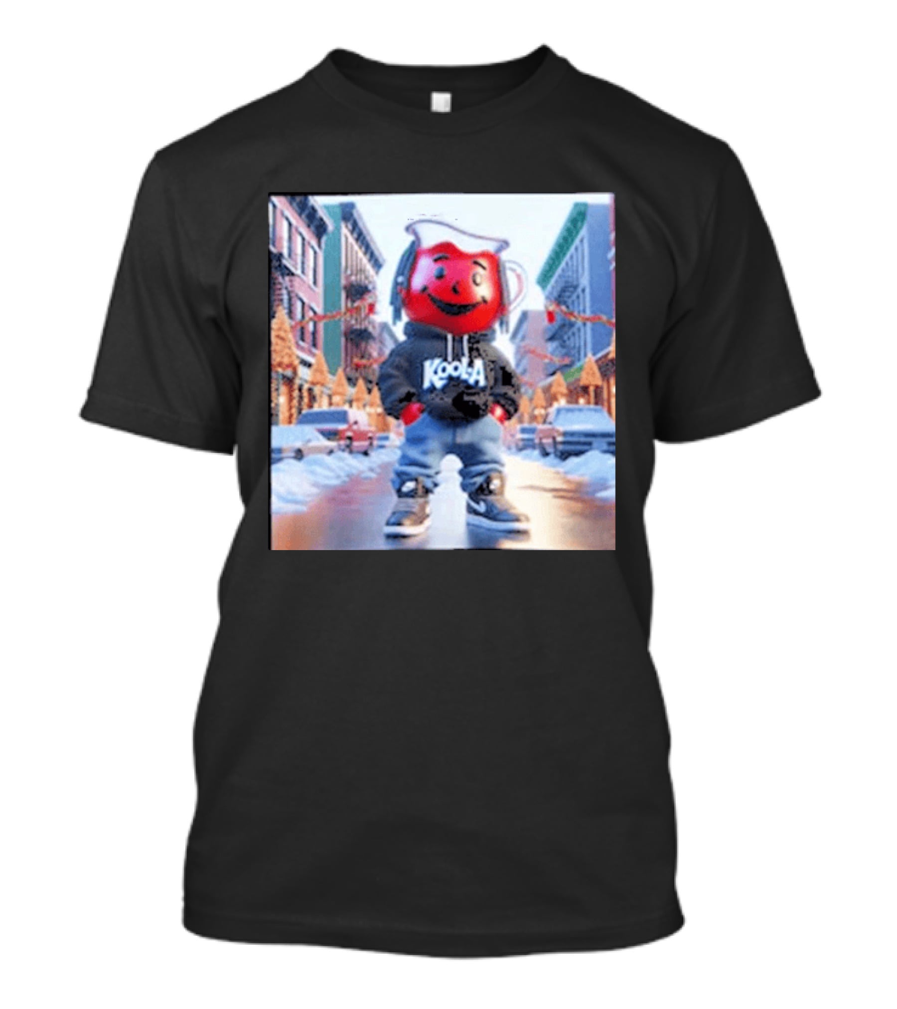 Oh Yeah Kool Aid Man Winter Street Scene T-Shirt