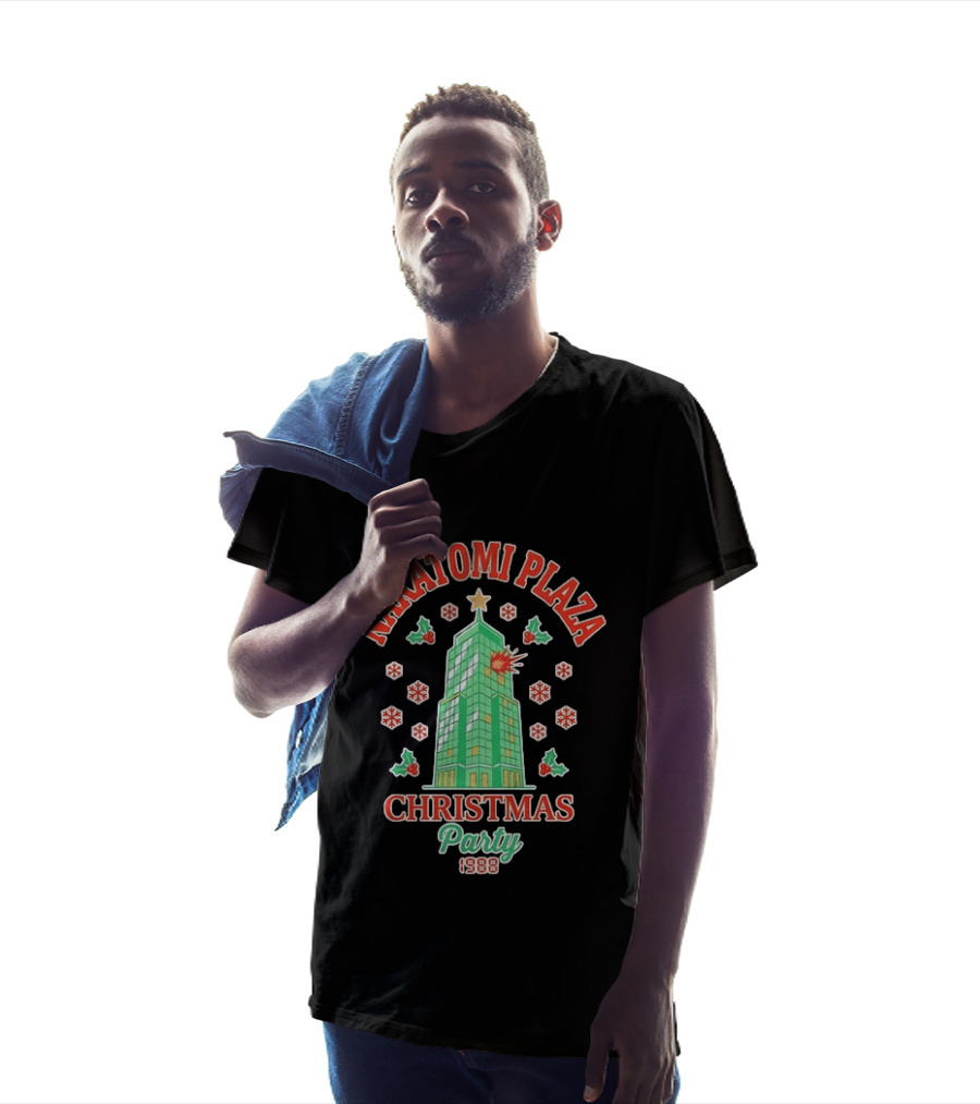 Nakatomi Plaza Christmas Party 1988 Snowflakes Holly Explosion T-Shirt