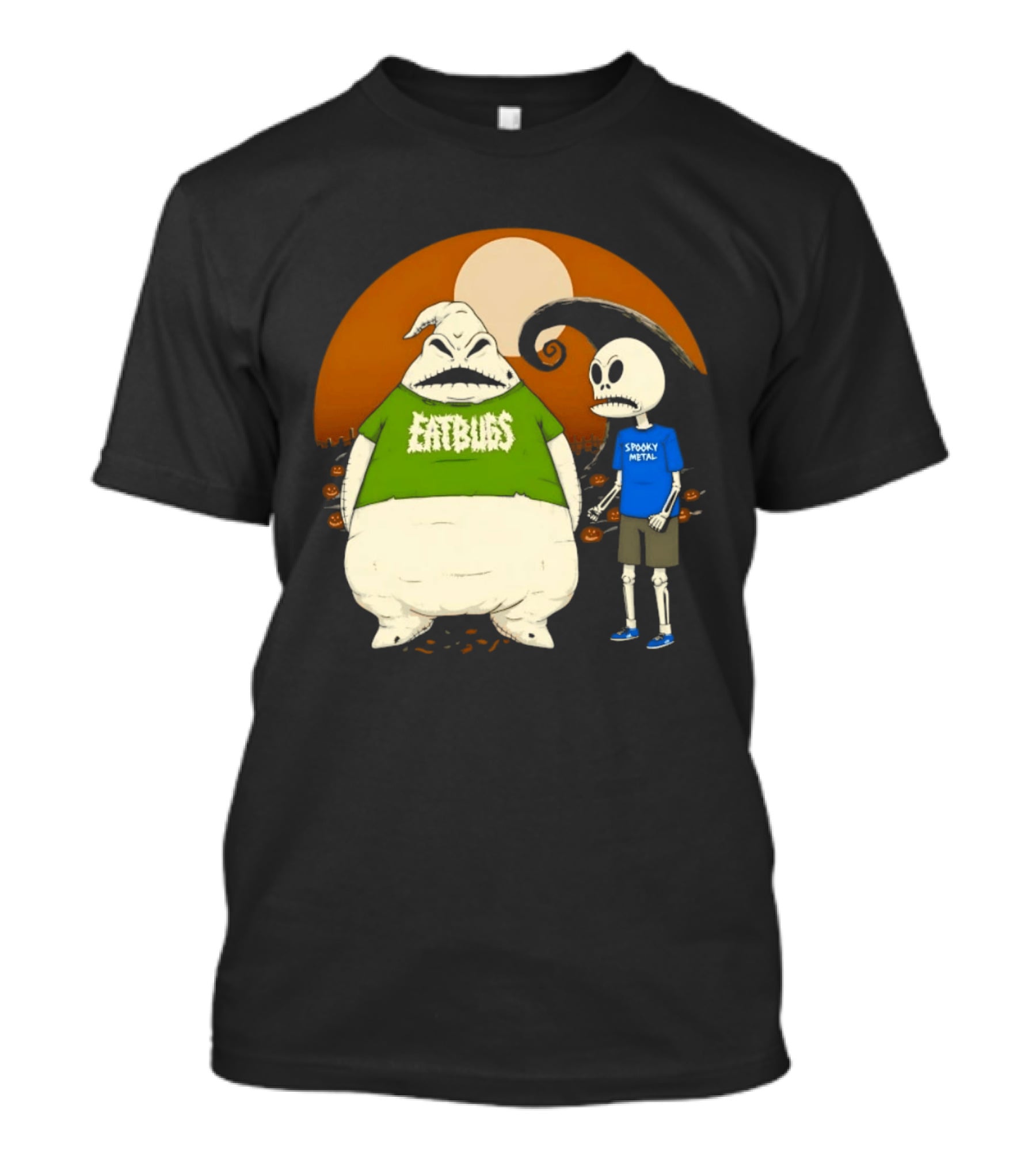 Oogie Boogie Eat Bugs Spooky Metal Skeleton T-Shirt