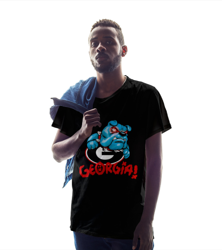 Georgia Bulldogs NCAA College Football Blue Bulldog T-Shirt