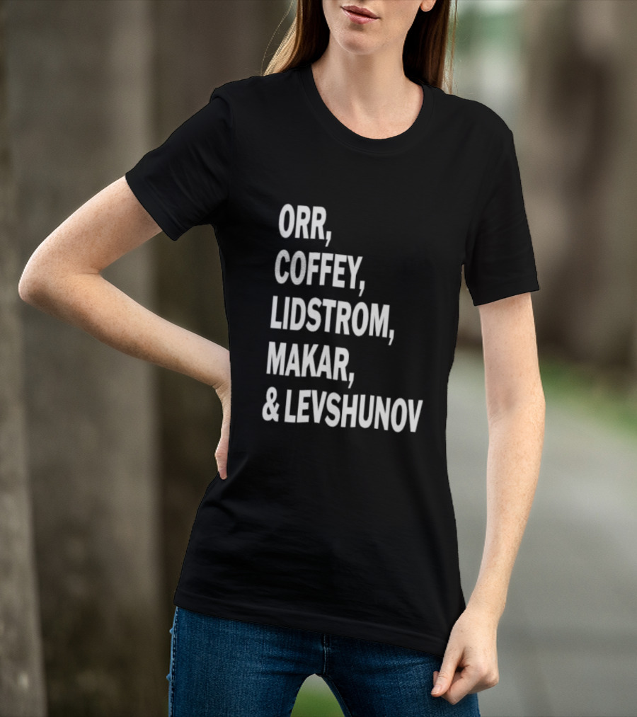 Orr Coffey Lidstrom Makar Levshunov Chicago Blackhawks T-Shirt