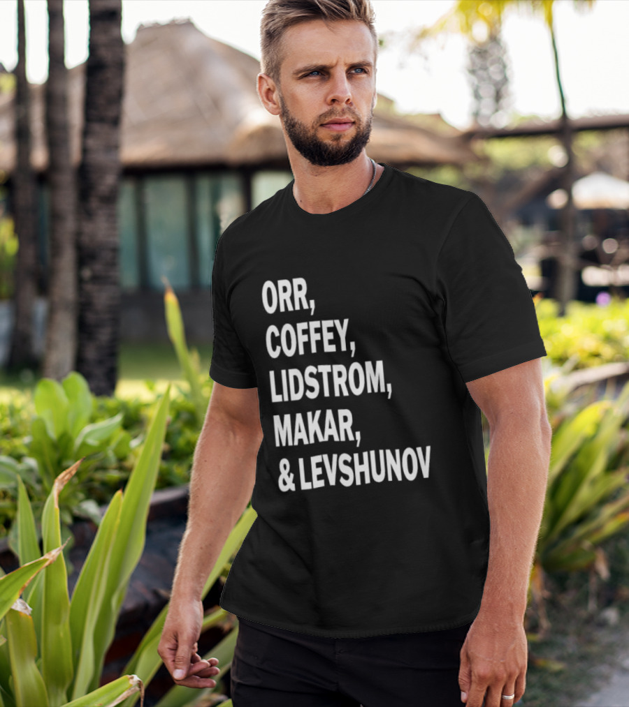Orr Coffey Lidstrom Makar Levshunov Chicago Blackhawks T-Shirt