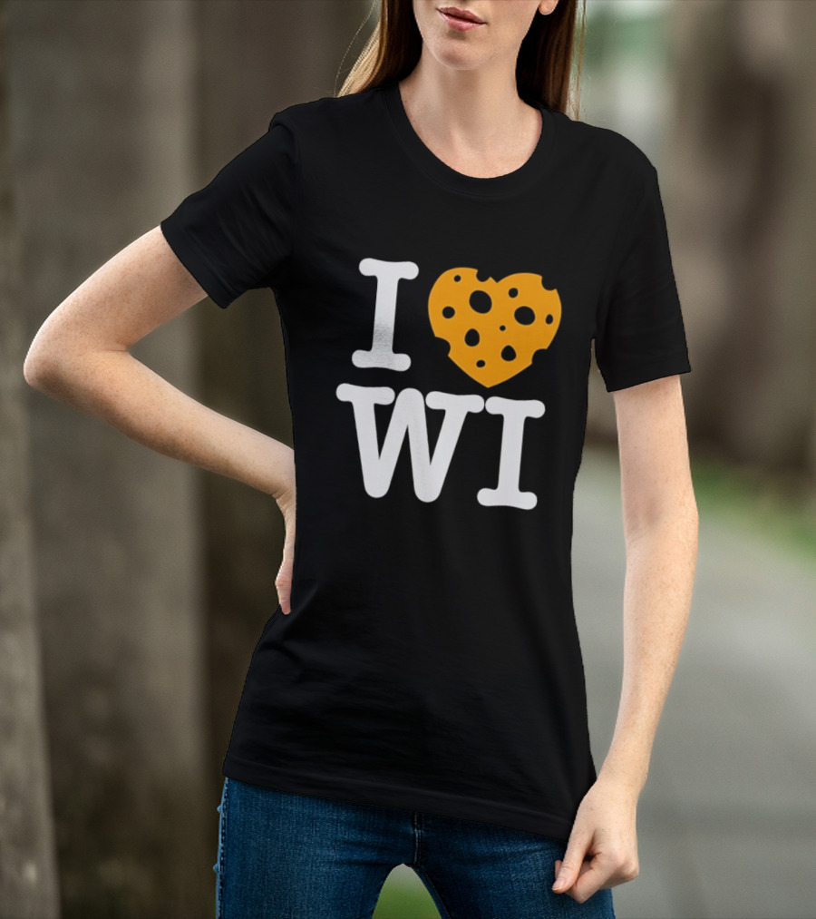 I Love WI Cheesehead Wisconsin Dairy State T-Shirt