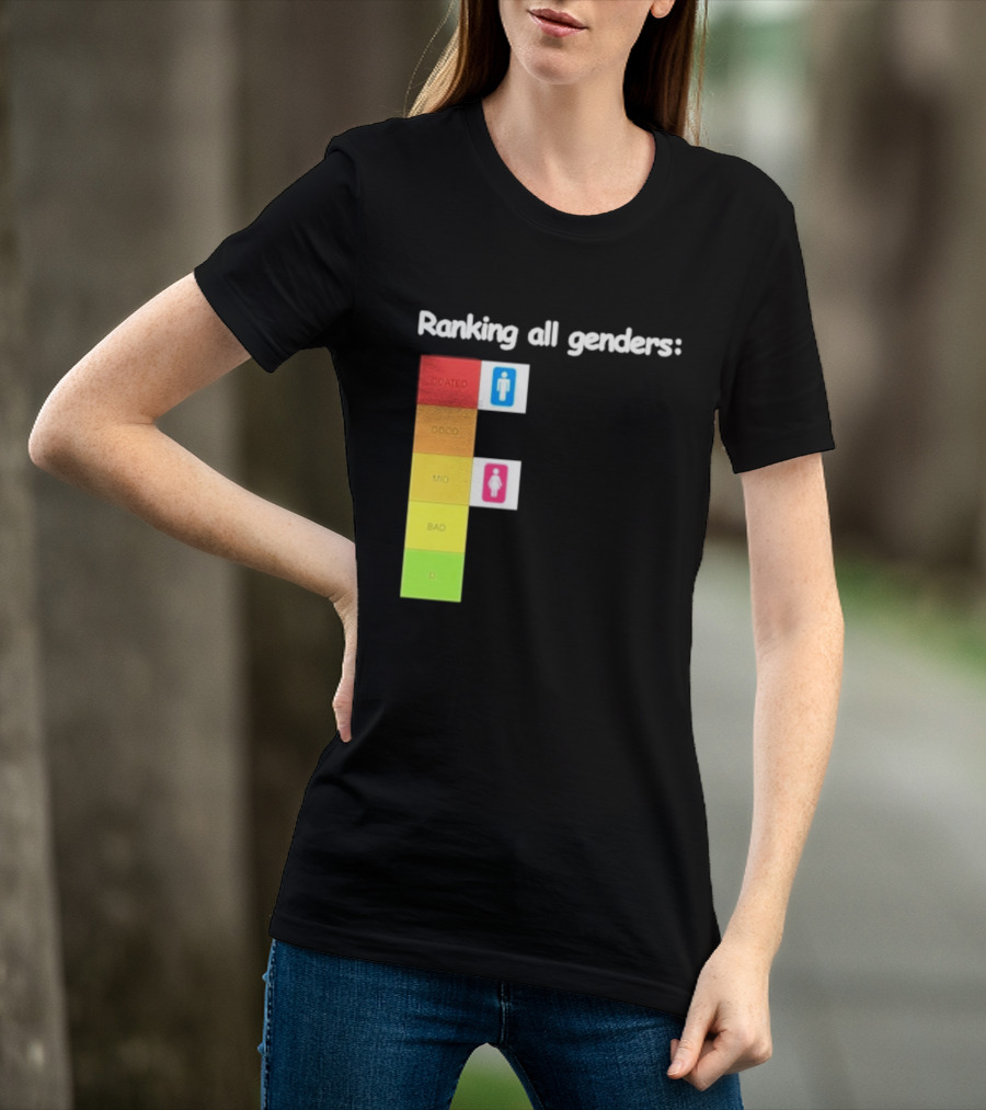 Ranking All Genders Tier List Meme Coated Good Mid Ok D T-Shirt