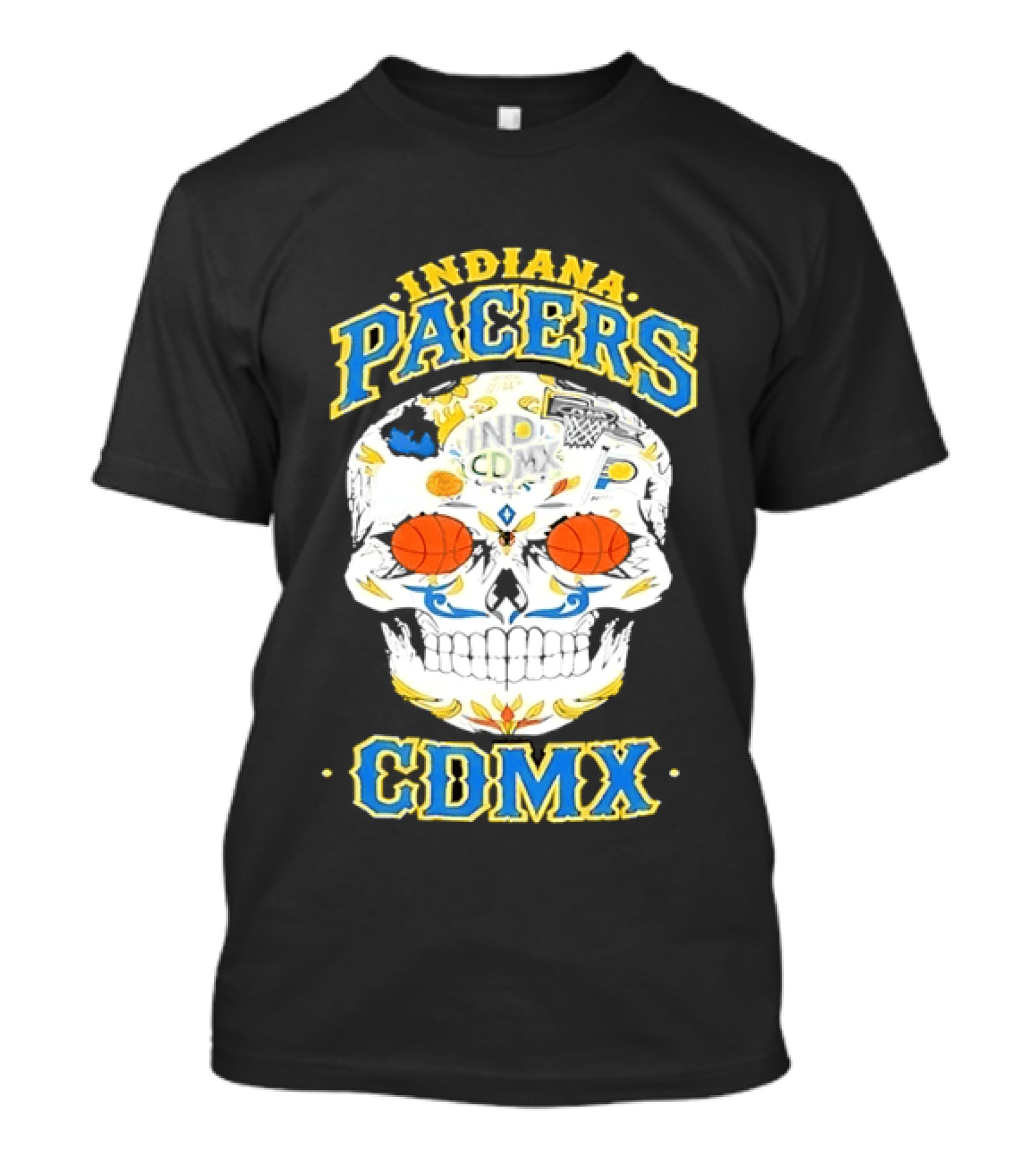 Indiana Pacers CDMX Sugar Skull NBA T-Shirt