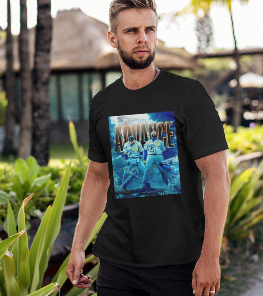 Tampa Bay Rays Advance Team MLB Baseball Victory Celebration Ocean T-Shirt