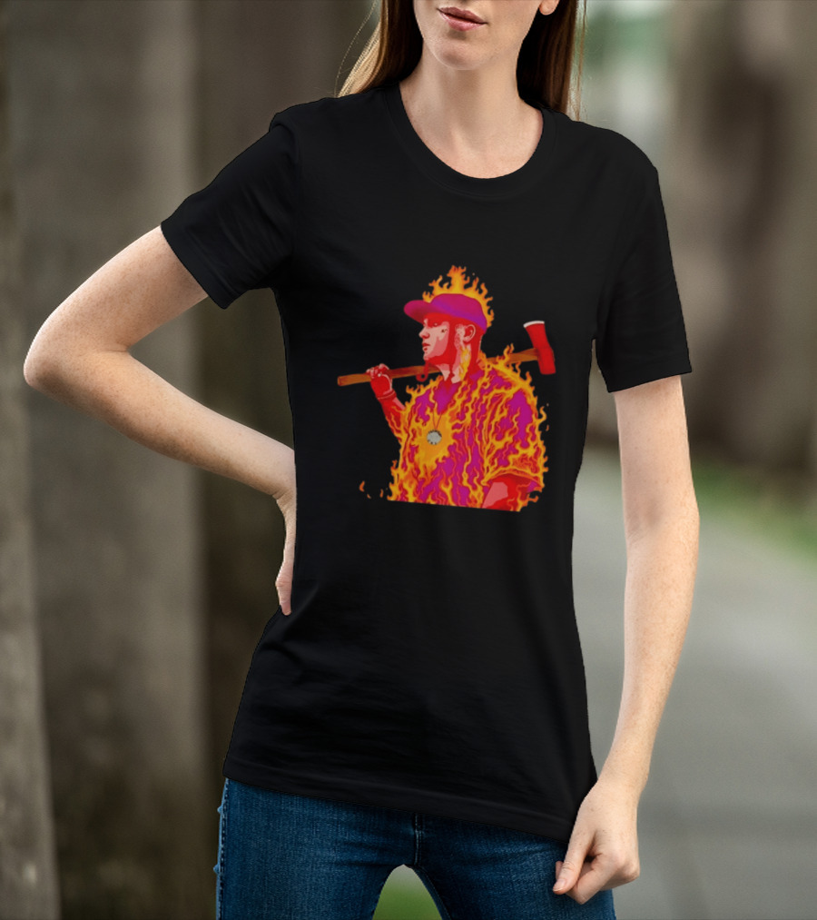 Trippie Redd Flaming Axe Fiery Rap T-Shirt