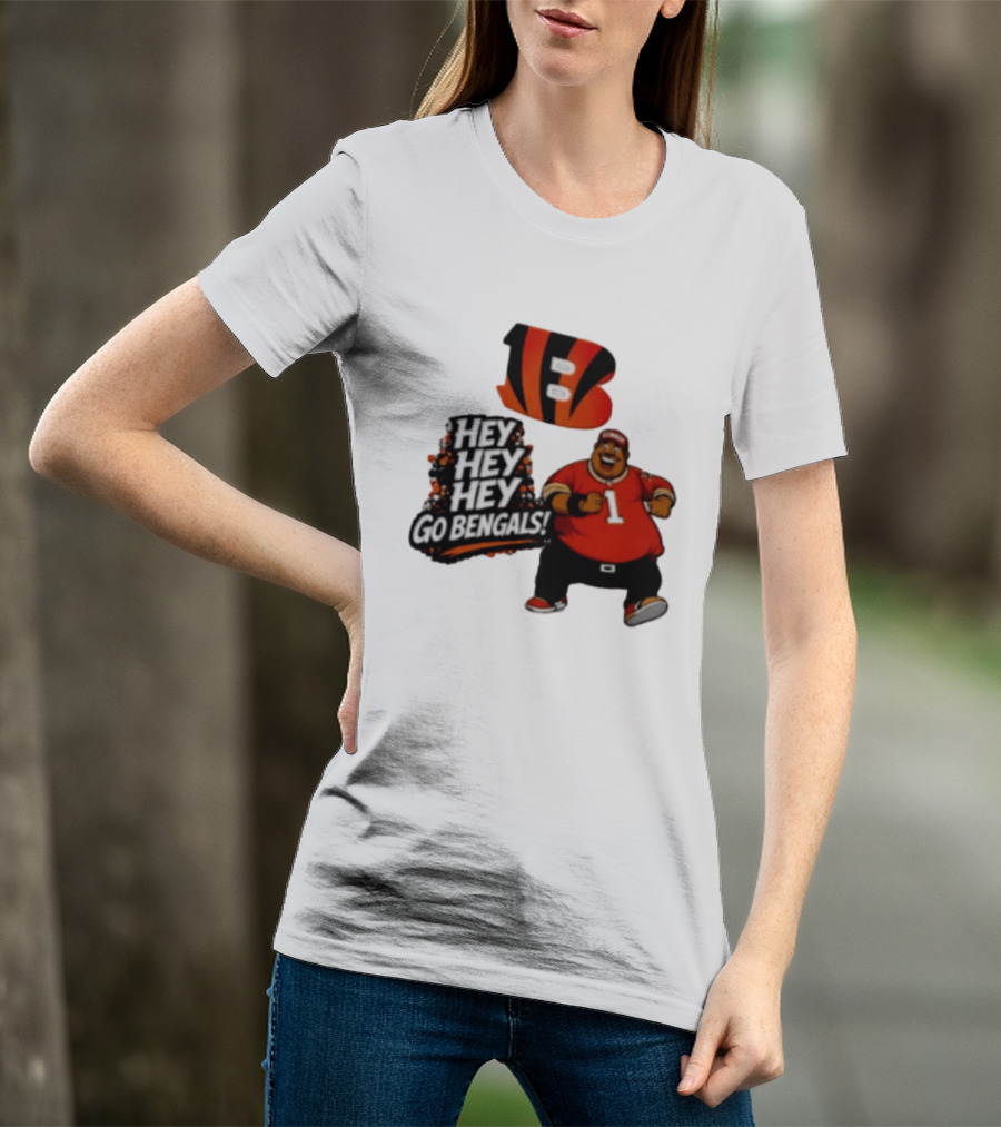 Ja Marr Chase Fat Albert Cincinnati Bengals Hey Hey Hey Go Bengals T-Shirt