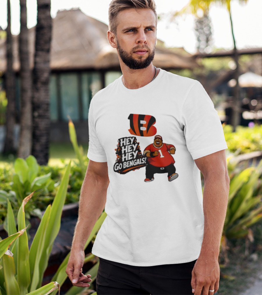Ja Marr Chase Fat Albert Cincinnati Bengals Hey Hey Hey Go Bengals T-Shirt