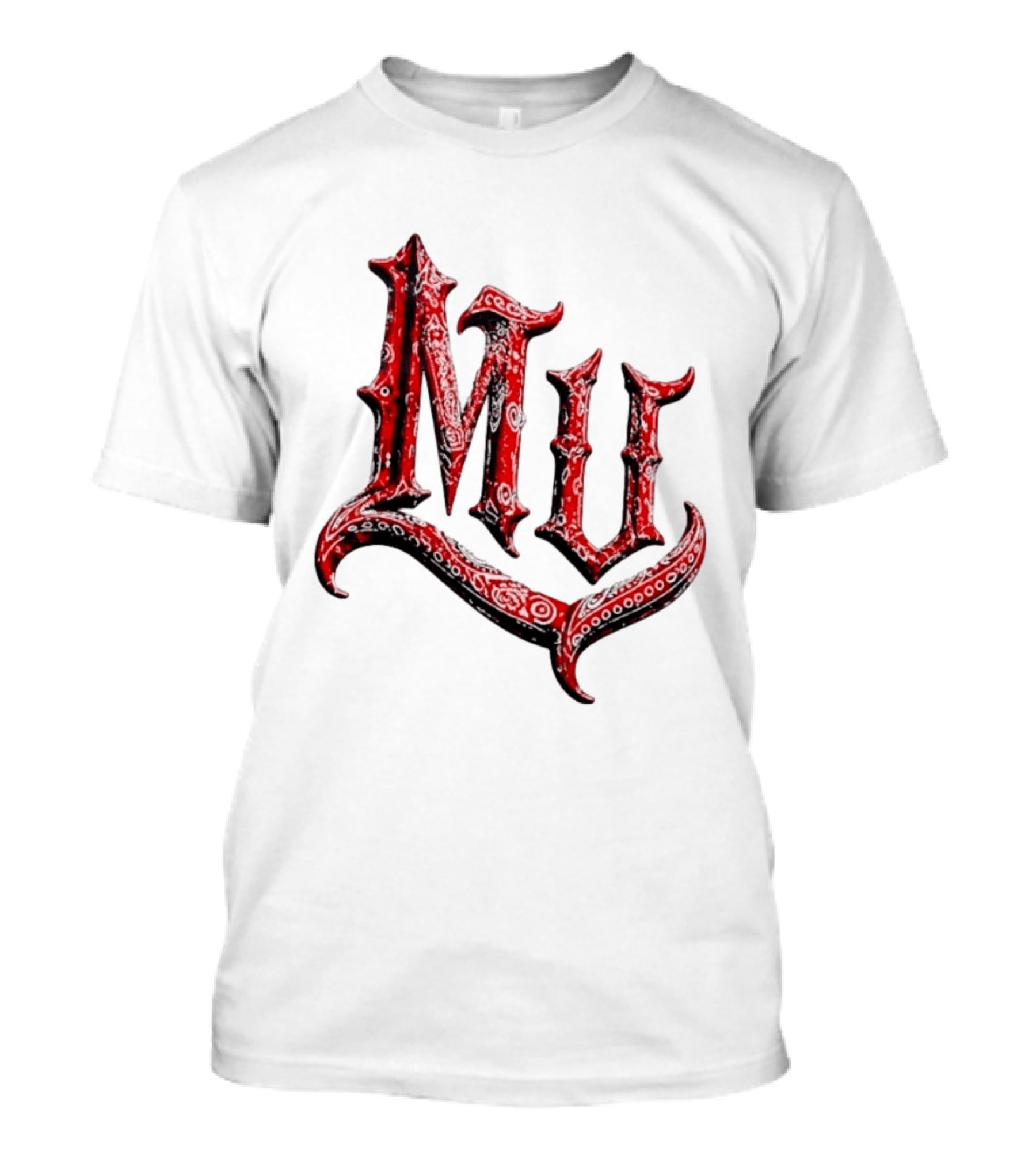 MU XXX Red Bandana Pattern Marinated Urbans T-Shirt