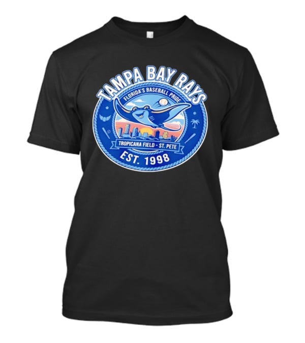 Tampa Bay Rays Florida's Baseball Pride Tropicana Field St. Pete Est. 1998 T-Shirt