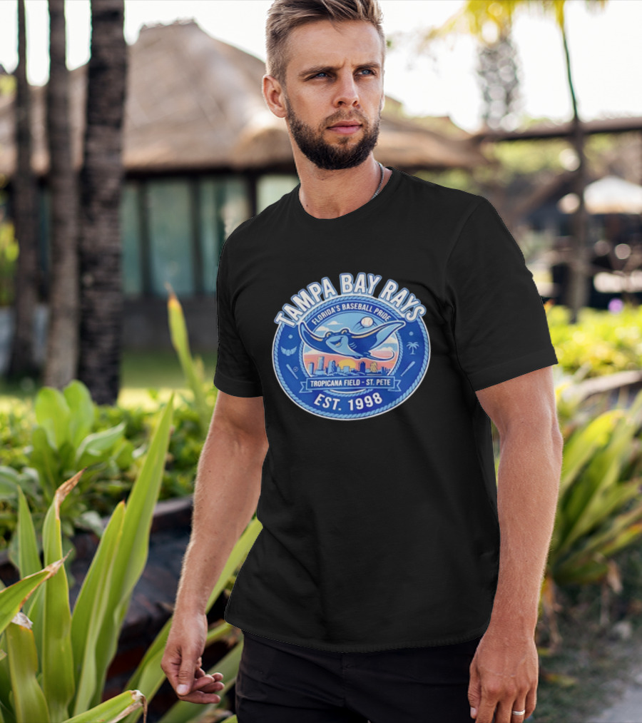 Tampa Bay Rays Florida's Baseball Pride Tropicana Field St. Pete Est. 1998 T-Shirt