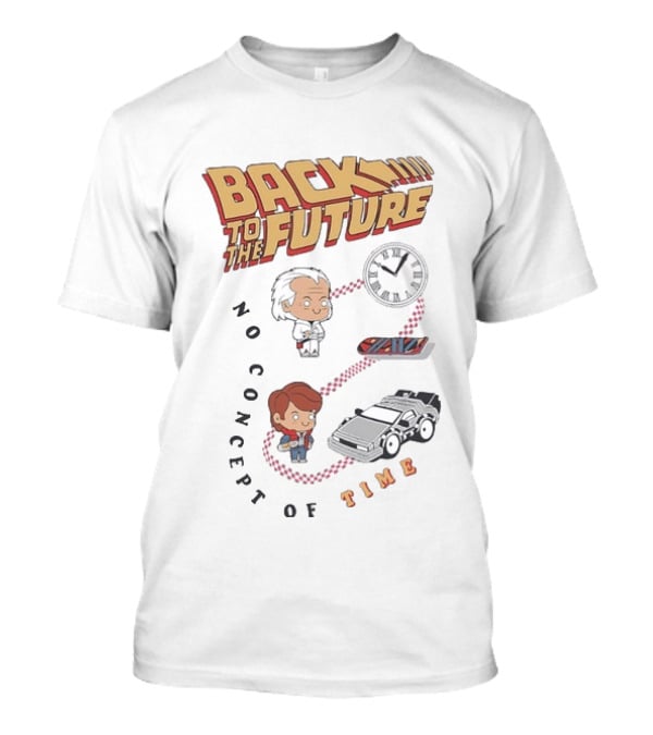 Back To The Future Marty McFly Doc Brown No Concept Of Time DeLorean T-Shirt