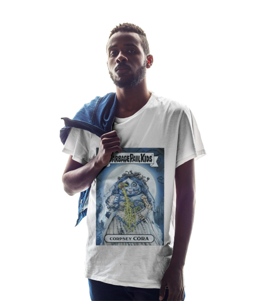 Garbage Pail Kids Corpsey Cora Trading Card Moonlight Scene T-Shirt