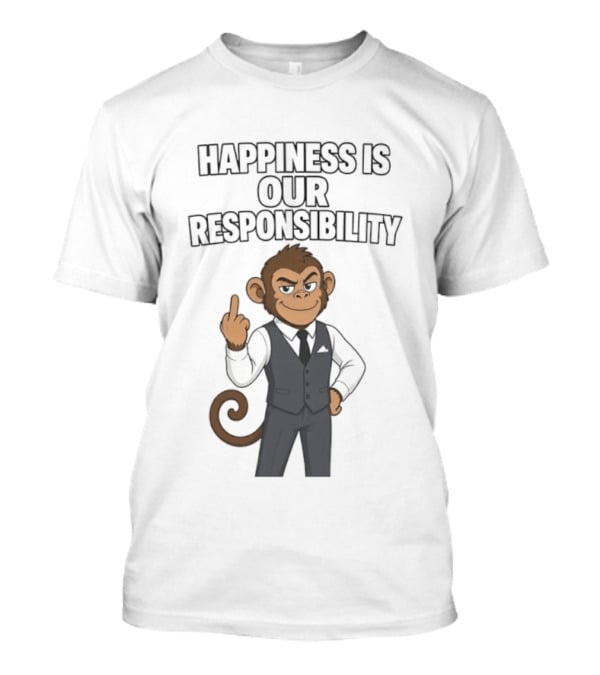 Happiness Is Our Responsibility Monkey In Suit T-Shirt