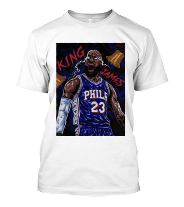 King James No 23 Phila Basketball Philadelphia 76ers T-Shirt