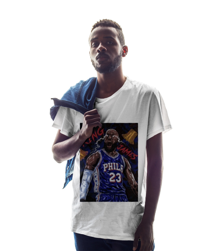 King James No 23 Phila Basketball Philadelphia 76ers T-Shirt