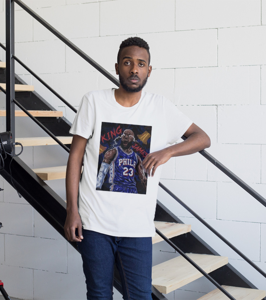 King James No 23 Phila Basketball Philadelphia 76ers T-Shirt