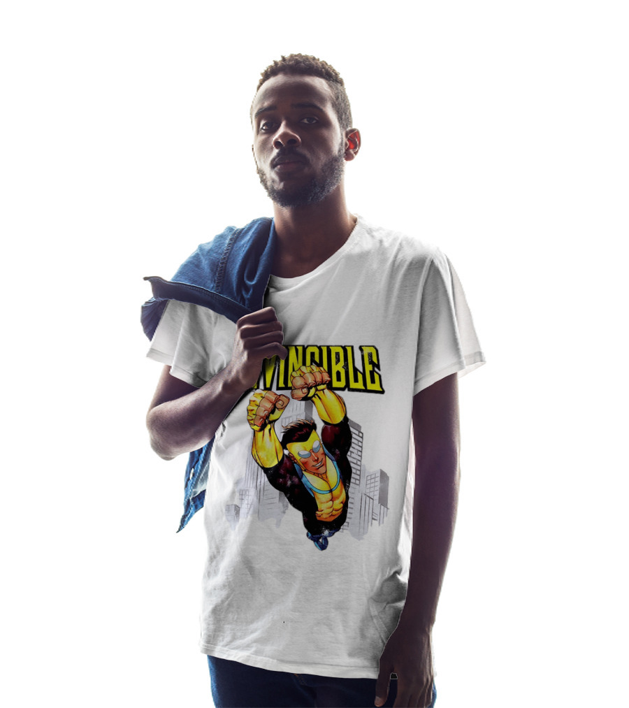 Invincible Mark Grayson Superhero Flying Action Pose T-Shirt