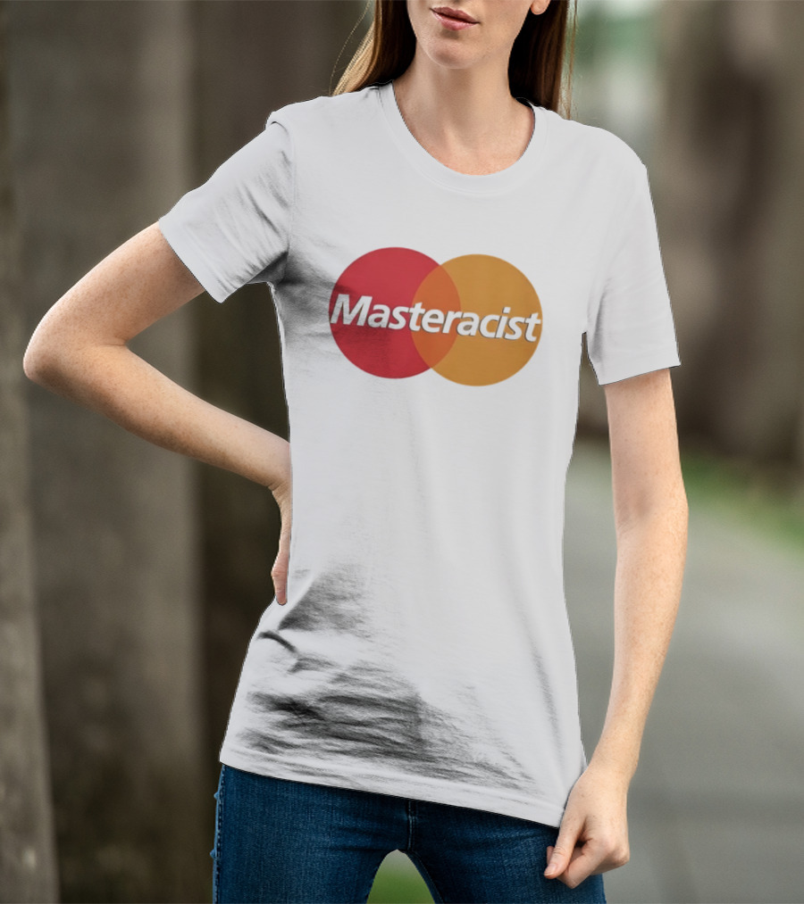 Masteracist Parody Branding With Overlapping Red And Orange Circles T-Shirt