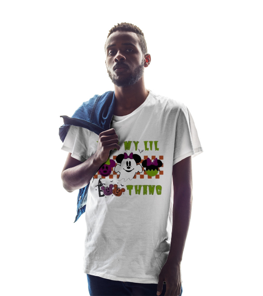 You My Lil Boo Thang Halloween Minnie Mouse Ghost Pumpkins T-Shirt
