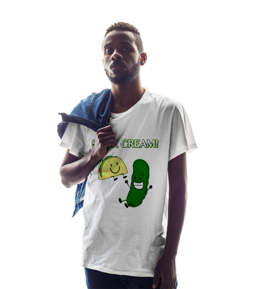Sour Cream Pickle And Taco Happy Characters T-Shirt