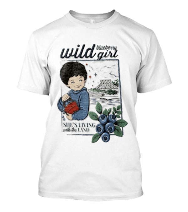 Wild Blueberry Girl She's Living With The Land Young Boy T-Shirt