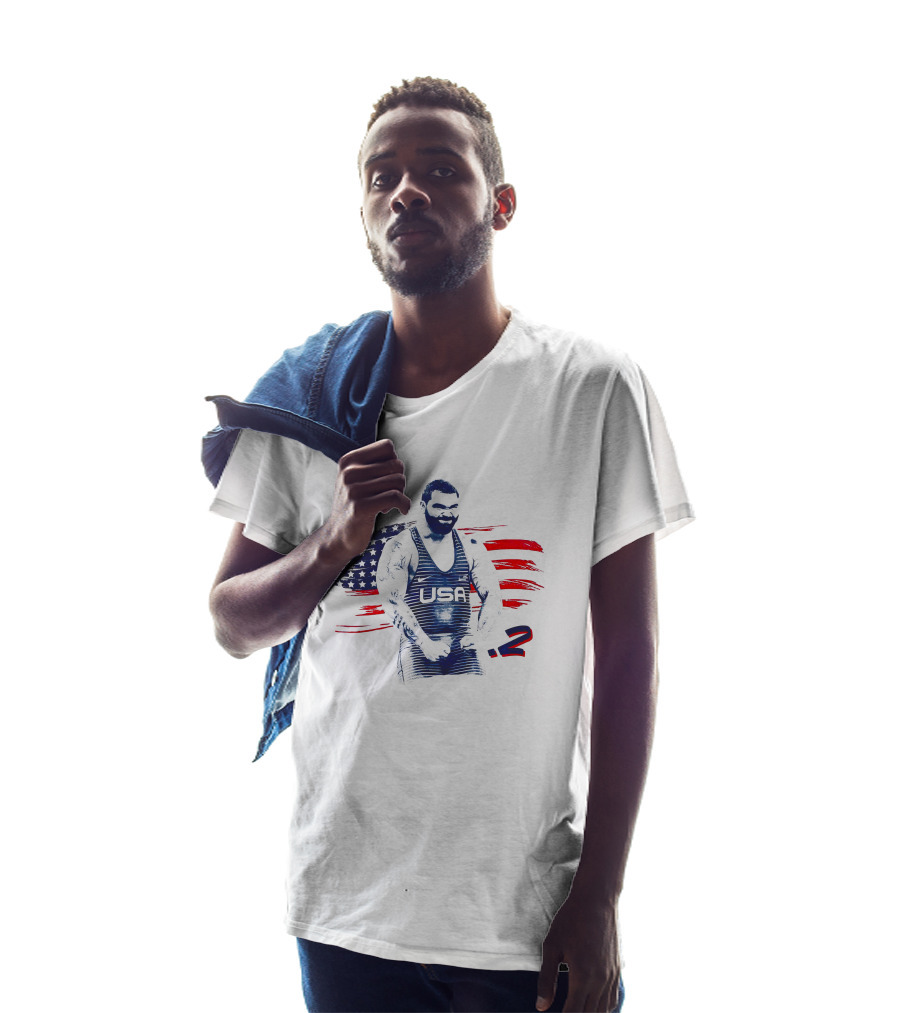 Big Cat Gable Steveson USA Wrestler With American Flag T-Shirt