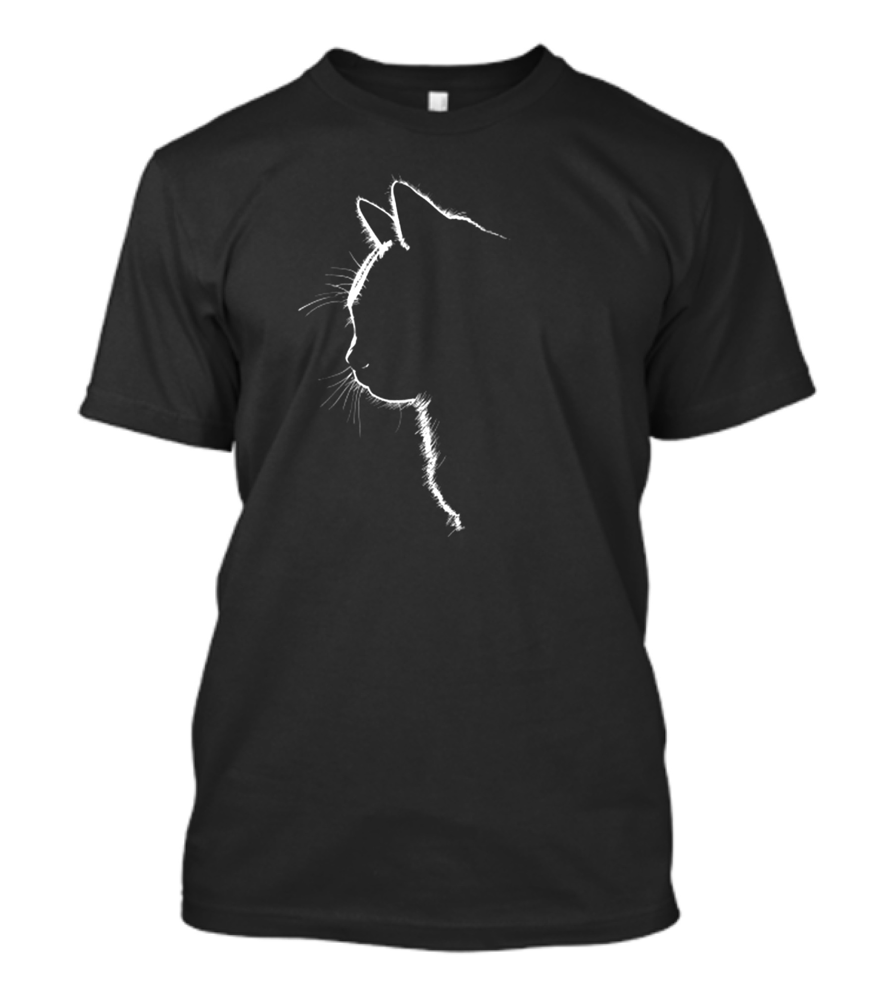 Wholesome Cat Silhouette White T-Shirt