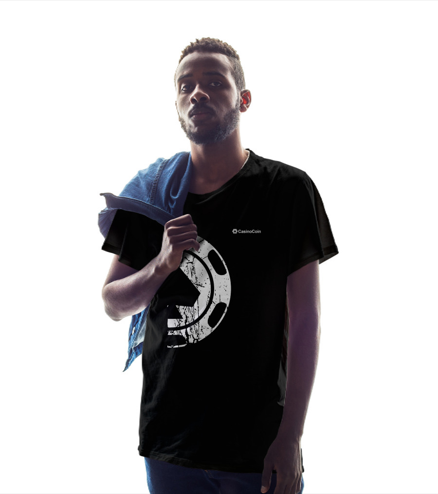 CasinoCoin Grunge Distressed Style Text Cryptocurrency T-Shirt