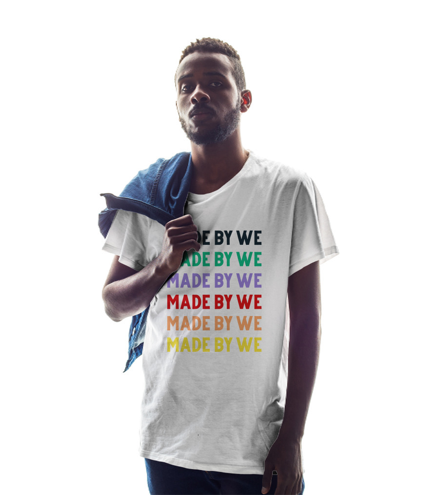 Made By We Rainbow Multicolor Typography T-Shirt